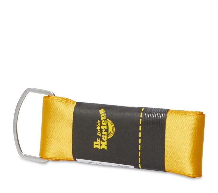 Amarelo 100% Tetoron Dr.martens Portugal Cadarços De Fita De 55 Polegadas (8 10 Olhos) Saída Branca