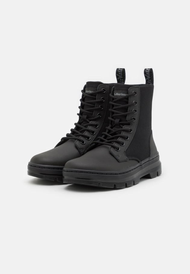 Preto Lisboa Dr.martens Portugal Combs Ii Botins Unissex Com Atacadores Pretos