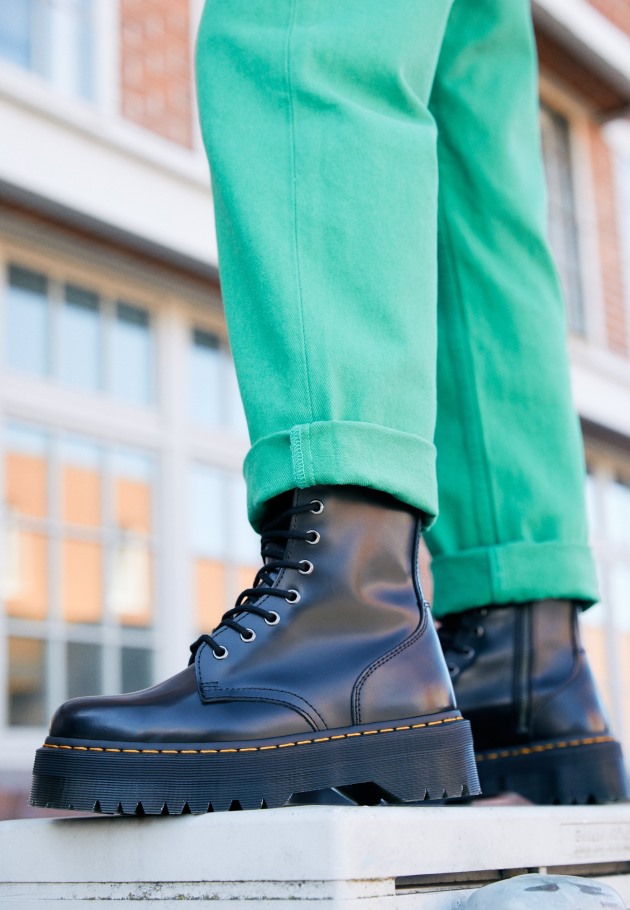 Botins Pretos Dr.martens Portugal Jadon Hi Plataforma Preto