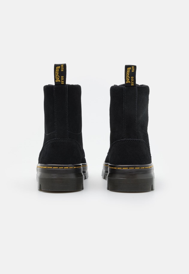 Lisboa Preto Dr.martens Portugal Combs Botins Unissex Com Atacadores Pretos