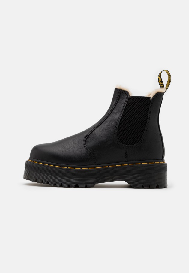 Dr.martens Portugal 2976 Botins De Plataforma Quádrupla Preto Preto Outlet