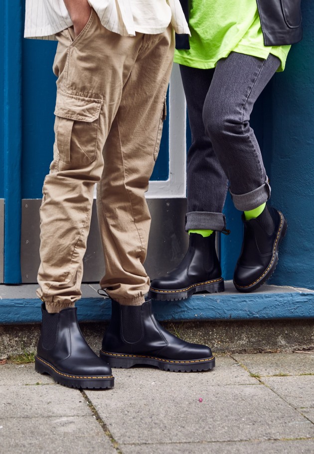 Botins Preto Liso Dr.martens Portugal 2976 Bex Classic Lisboa Preto