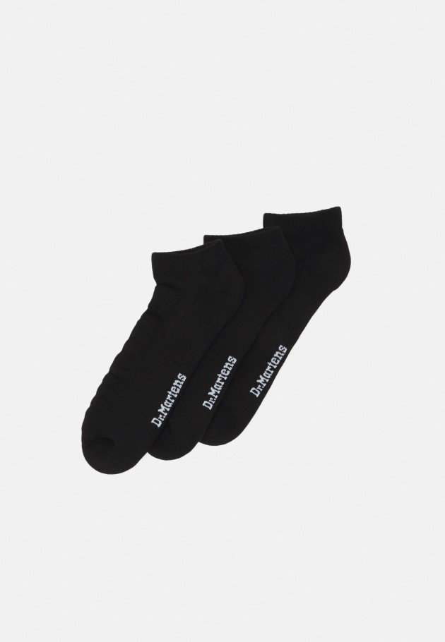 Dr.martens Portugal Short Double Doc 3 Pack Meias Unissex Black Blend Lisboa Black