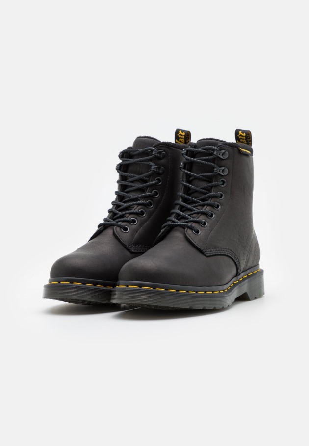 Outlet Dr.martens Portugal 1460 Pascal Valor Wp Botins Unissex Com Atacadores Preto Preto