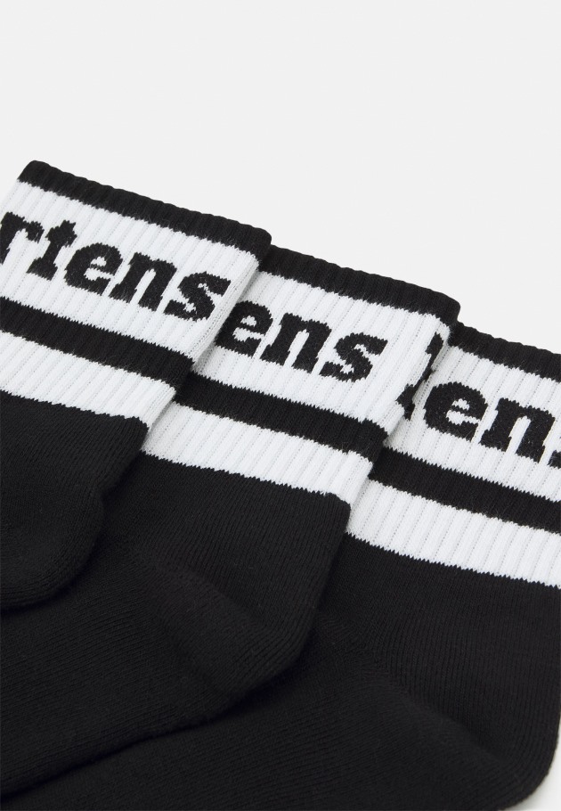 Preto Lisboa Dr.martens Portugal Short Atlético Unissex 3 Pack De Meias Pretas