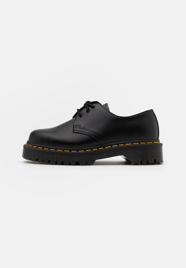 Lisboa Dr.martens Portugal 1461 Bex Unissex Casual Lace Ups Preto Liso Preto