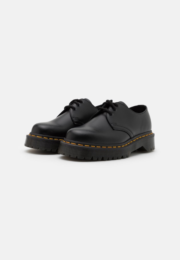 Lisboa Dr.martens Portugal 1461 Bex Unissex Casual Lace Ups Preto Liso Preto