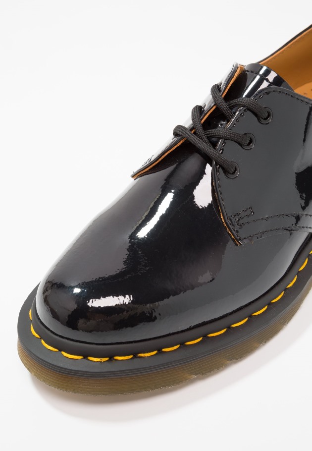 Lisboa Preto Dr.martens Portugal 1461 Sapato 3 Olhos Patente Lamper Lace Ups Preto