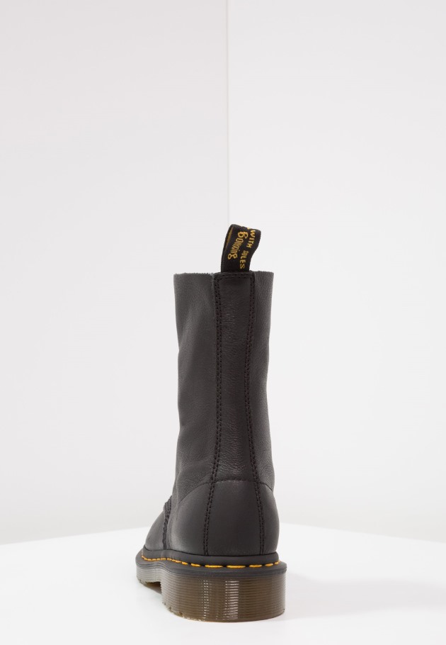 Botins Pretos Dr.martens Portugal 1490 10 Eye Virginia Com Atacadores Lisboa Preto