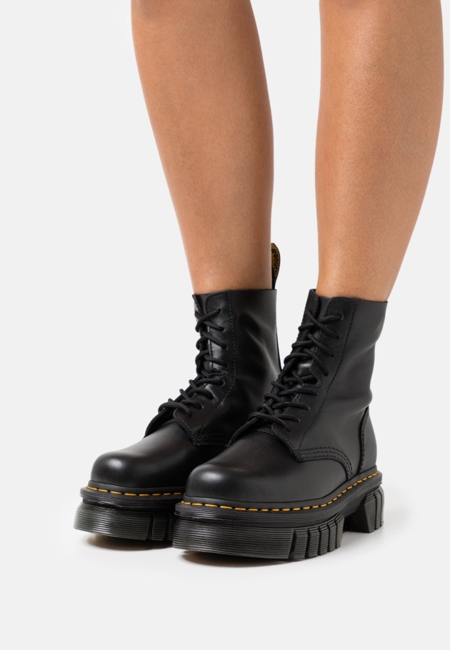Bota Preta Dr.martens Portugal Audrick Botins Plataforma Blackout